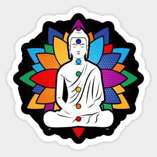 Buddha Chakra Meditation Sticker